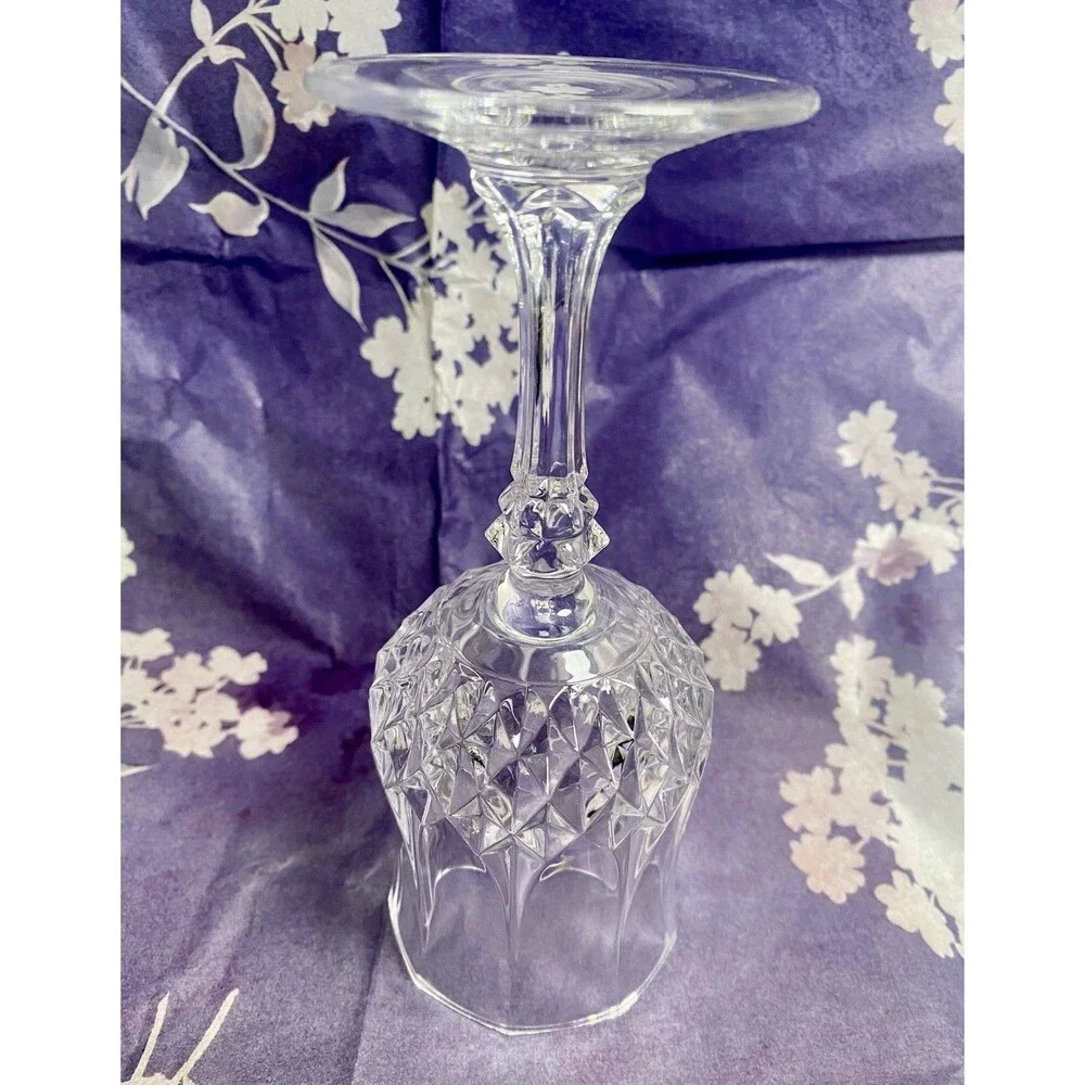 2 Longchamp Crystal Ice Tea /Cocktail Glass Cristal D’Arques-Durand 6 oz